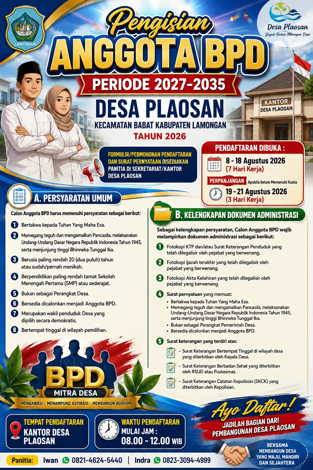 Pengisian anggota BPD Plaosan